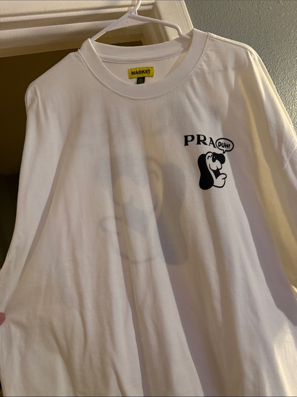 MAØKET White Short Sleeve Graphic Tee - PRADuh! Logo